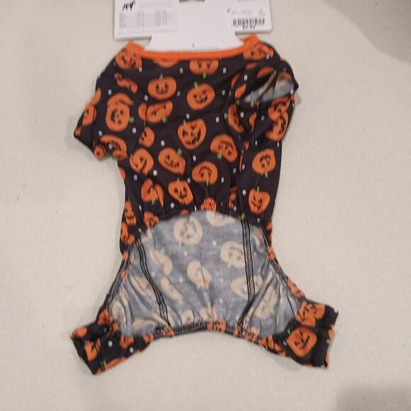 Dog Halloween Jack O Lantern Pumpkin Onesies, Small/Med - Picture 3 of 4